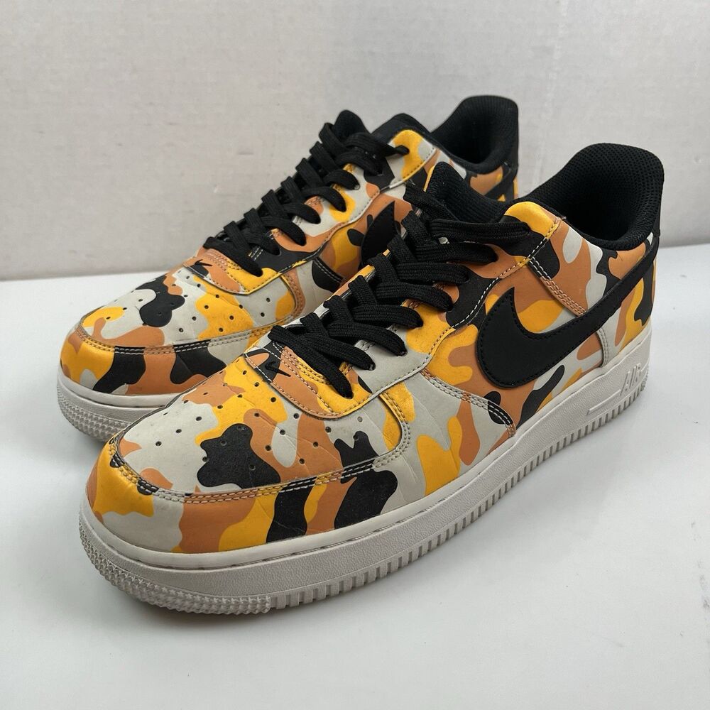 Nike Air Force 1 07 LV8 Orange Low Camo 823511-800 Mens Size 11